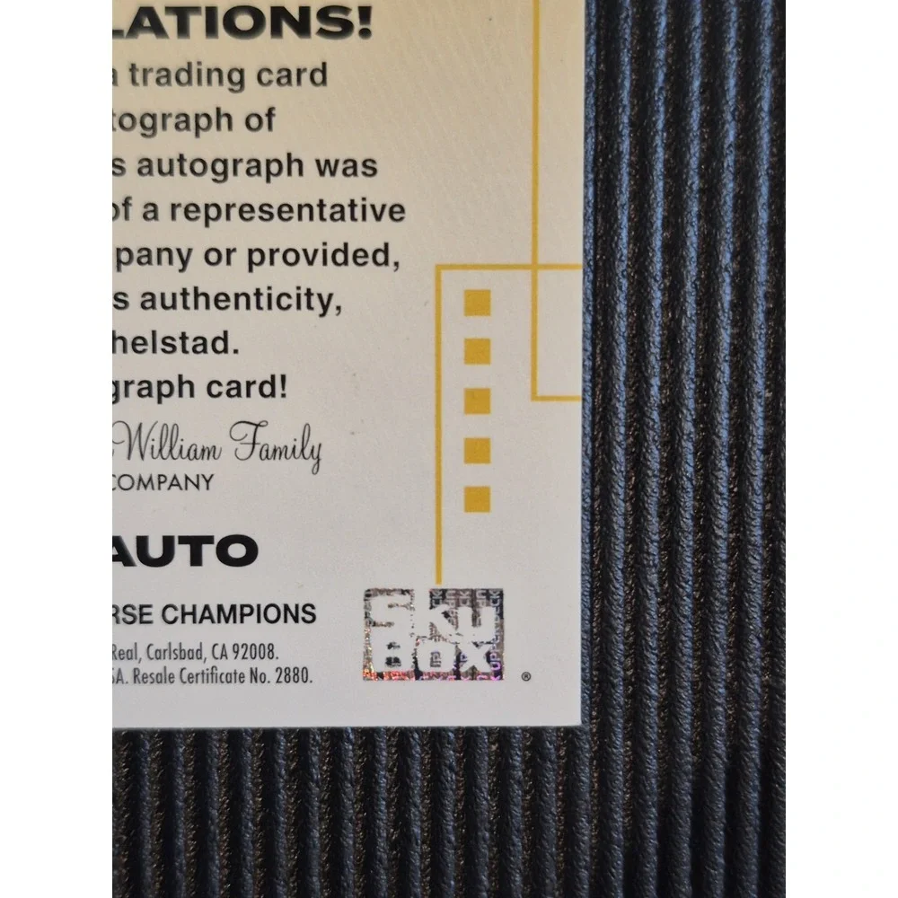 2024 Skybox Metal Universe Champions Jackson Shelstad #S-47 Gold Auto (SEE PICS)